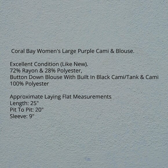 Coral Bay Purple Cami & Blouse - Picture 5 of 7